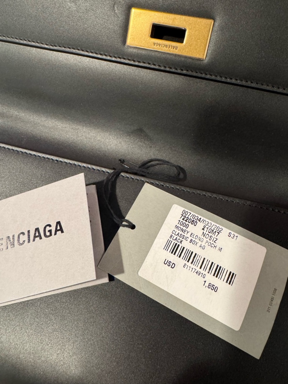 BALENCIAGA 
Money Elongate Leather Shoulder Bag - Picture 14 of 15